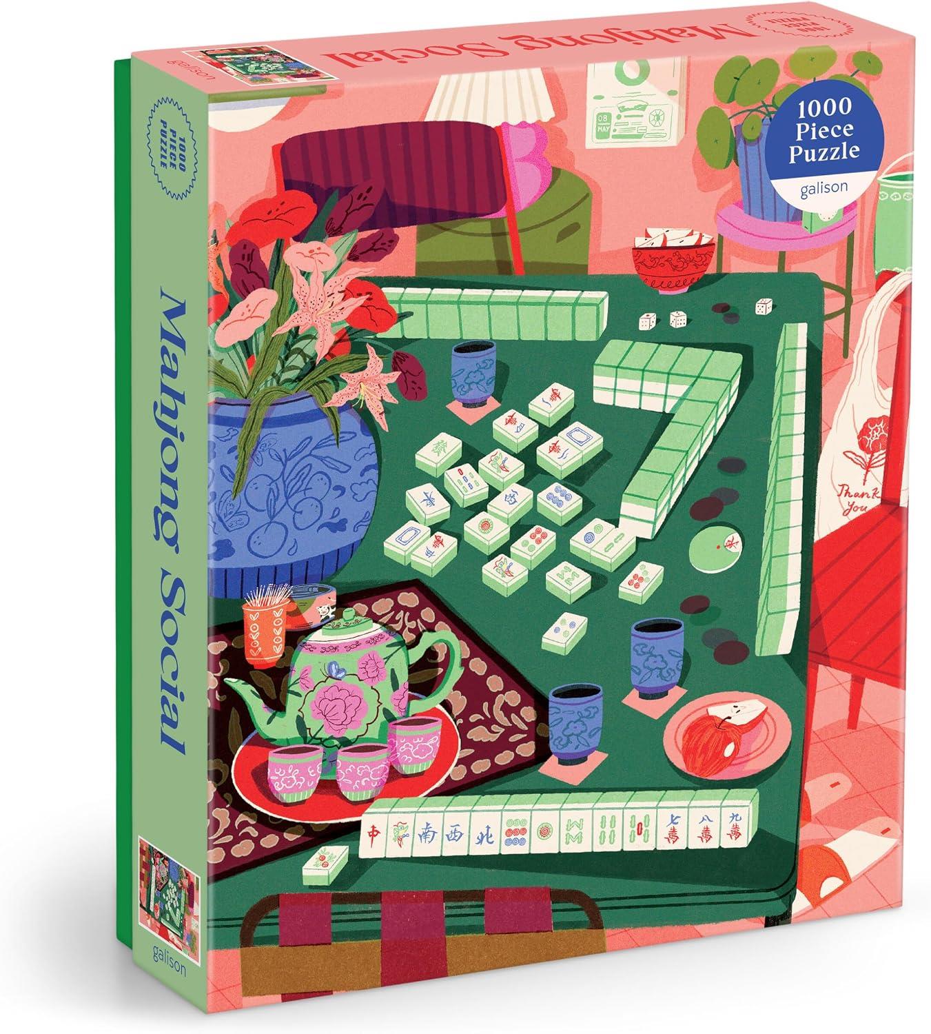 Galison Mahjong Social Jigsaw Puzzle (1000 Pieces)