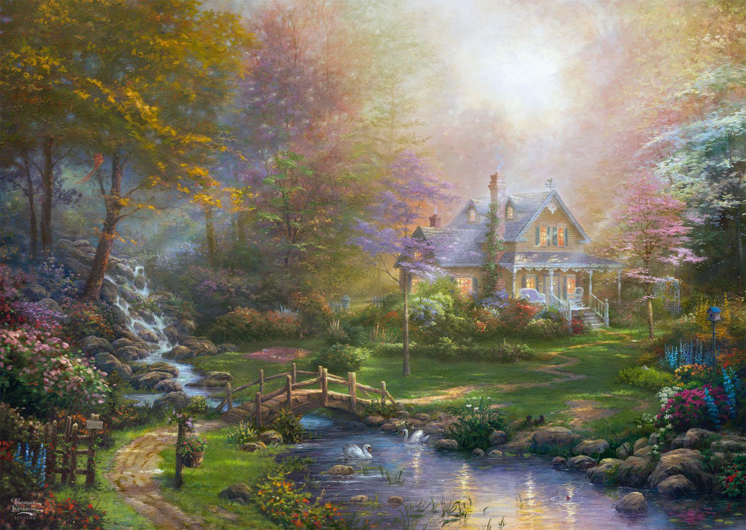 Schmidt Kinkade A Mother's Perfect Day Jigsaw Puzzle (1000 Pieces)