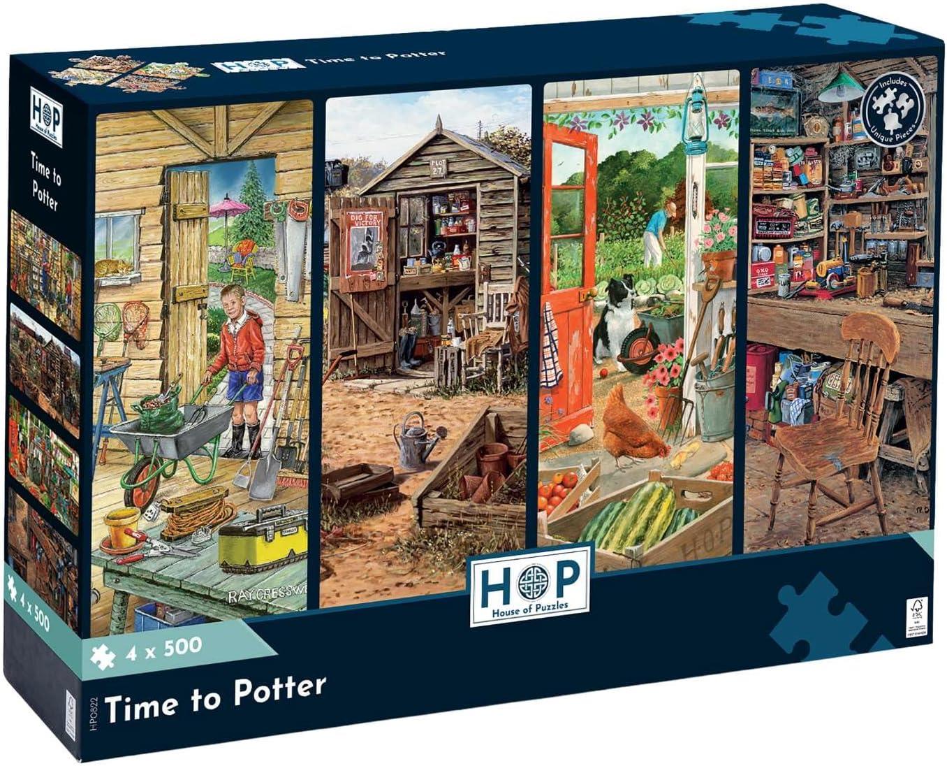 House of Puzzles Time to Potter Jigsaw Puzzles (4 x 500 Pieces)