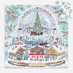 Galison Michael Storrings Alpine Village Snowglobe Foil Jigsaw Puzzle (500 Pieces)