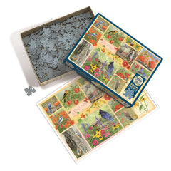 Cobble Hill Garden Birds in Autumn Jigsaw Puzzle (500 XL Pieces)