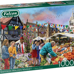 Falcon Deluxe Saffron Walden Market Jigsaw Puzzle (1000 Pieces) DAMAGED BOX