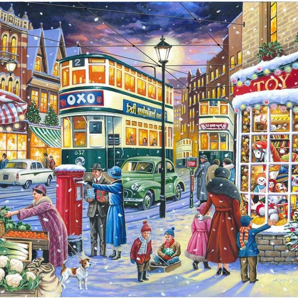 House of Puzzles No.19 Catching The Tram Find the Difference Jigsaw Puzzle (1000 Pieces)