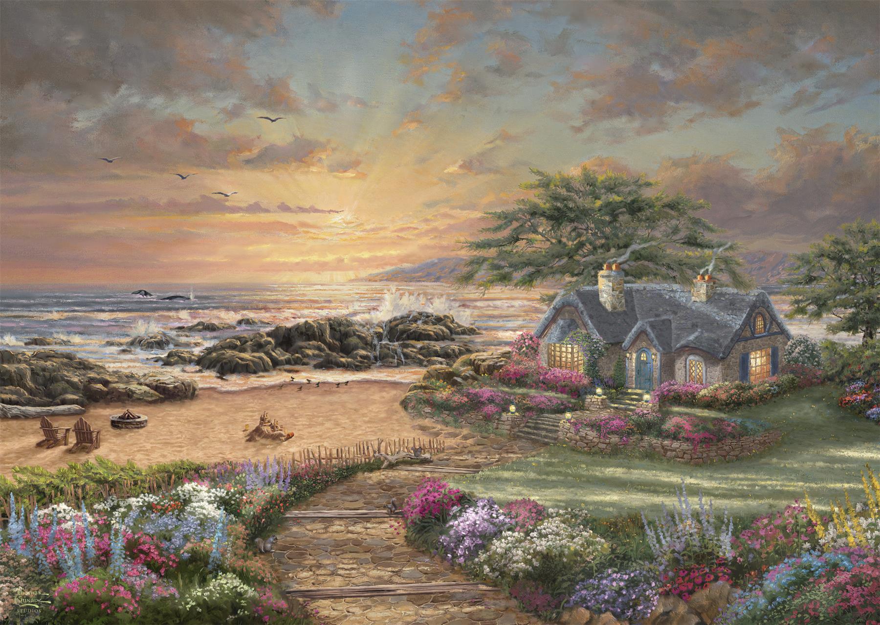 Schmidt Thomas Kinkade: Seaside Cottage Jigsaw Puzzle (1000 Pieces)