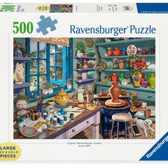 Ravensburger Pottery Studio Sanctuary Jigsaw Puzzle (500 XL Extra Large Pieces) DAMAGED BOX
