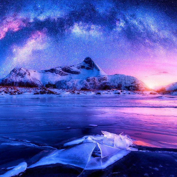 Enjoy Milky Way over Lofoten Island, Norway Jigsaw Puzzle (1000 Pieces)