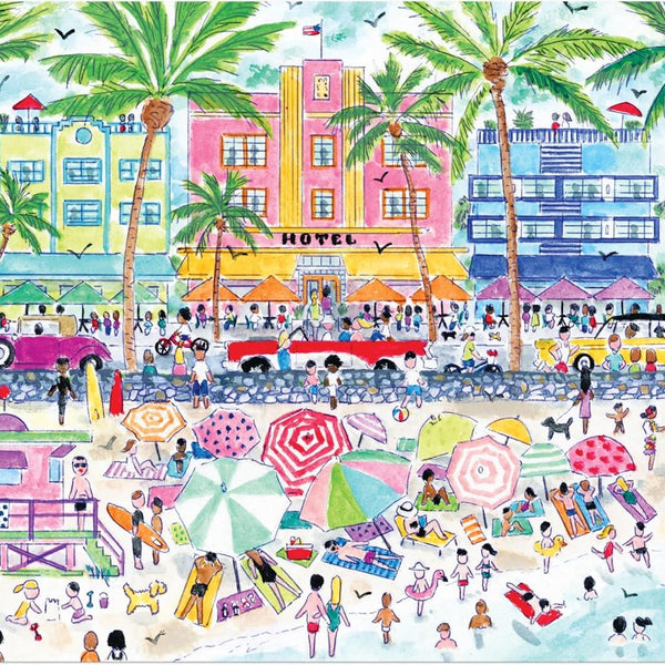 Galison South Beach Miami, Michael Storrings Jigsaw Puzzle (1000 Pieces)