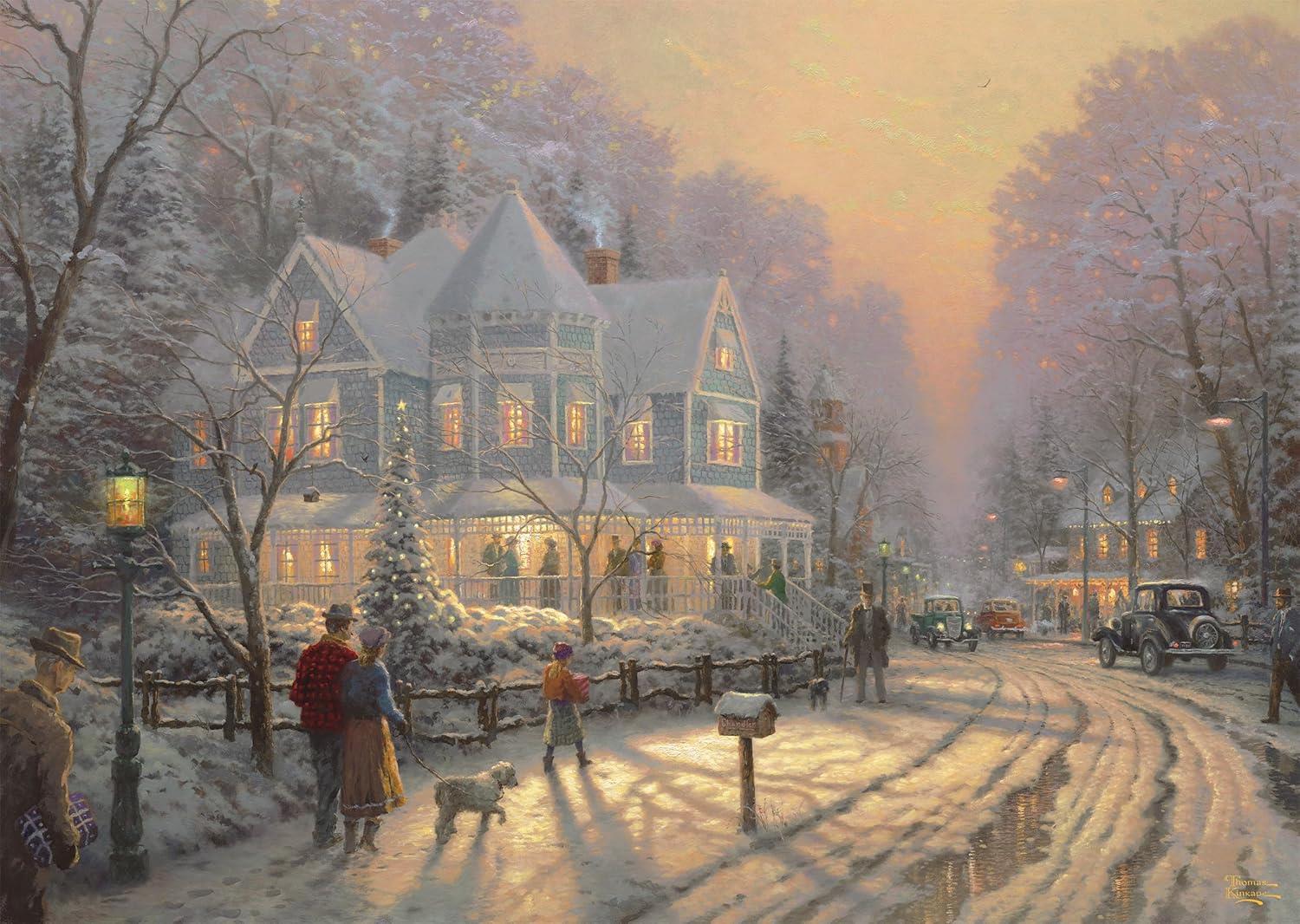 Schmidt Thomas Kinkade A Holiday Gathering Jigsaw Puzzle (1000 Pieces)