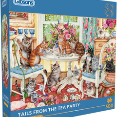 Gibsons Tails from the Tea Party Jigsaw Puzzle (500 Pieces)