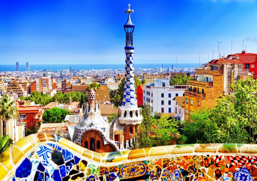 Bluebird Park Guell, Barcelona Jigsaw Puzzle (1000 Pieces)