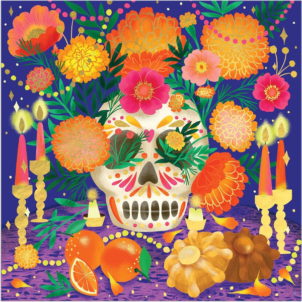 Galison Ofrenda del Dia de Muertos Foil Jigsaw Puzzle (500 Pieces)
