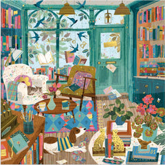 Galison Bookshop Afternoon Foil Jigsaw Puzzle (500 Pieces)