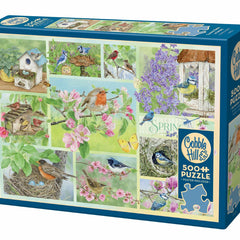 Cobble Hill Garden Birds in Spring Jigsaw Puzzle (500 XL Pieces)