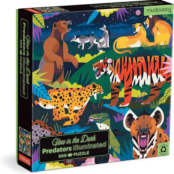 Galison Predators Glow in the Dark  Jigsaw Puzzle (500 Pieces)