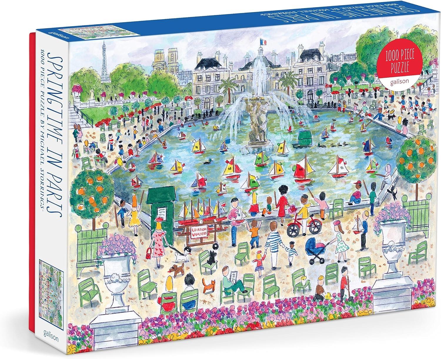 Galison Springtime in Paris, Michael Storrings Jigsaw Puzzle (1000 Pie