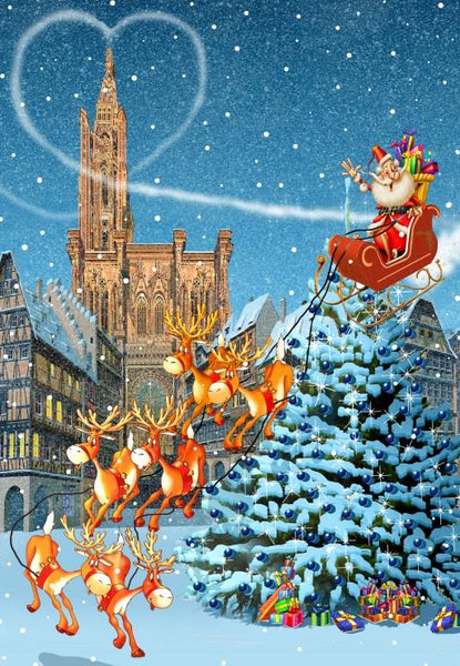 Bluebird Cathédrale de Strasbourg at Christmas Jigsaw Puzzle (1000 Pieces)