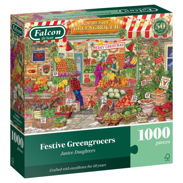 Falcon Deluxe Festive Greengrocers Jigsaw Puzzle (1000 Pieces)