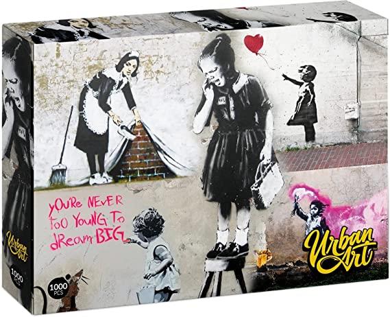 Urban Art: Banksy Collage Jigsaw Puzzle (1000 Pieces) DAMAGED BOX