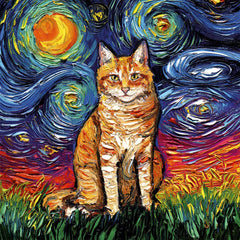 Alipson Orange Tabby Night Jigsaw Puzzle (1000 Pieces)