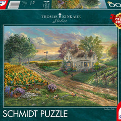 Schmidt Kinkade Sunflower Fields Jigsaw Puzzle (1000 Pieces)