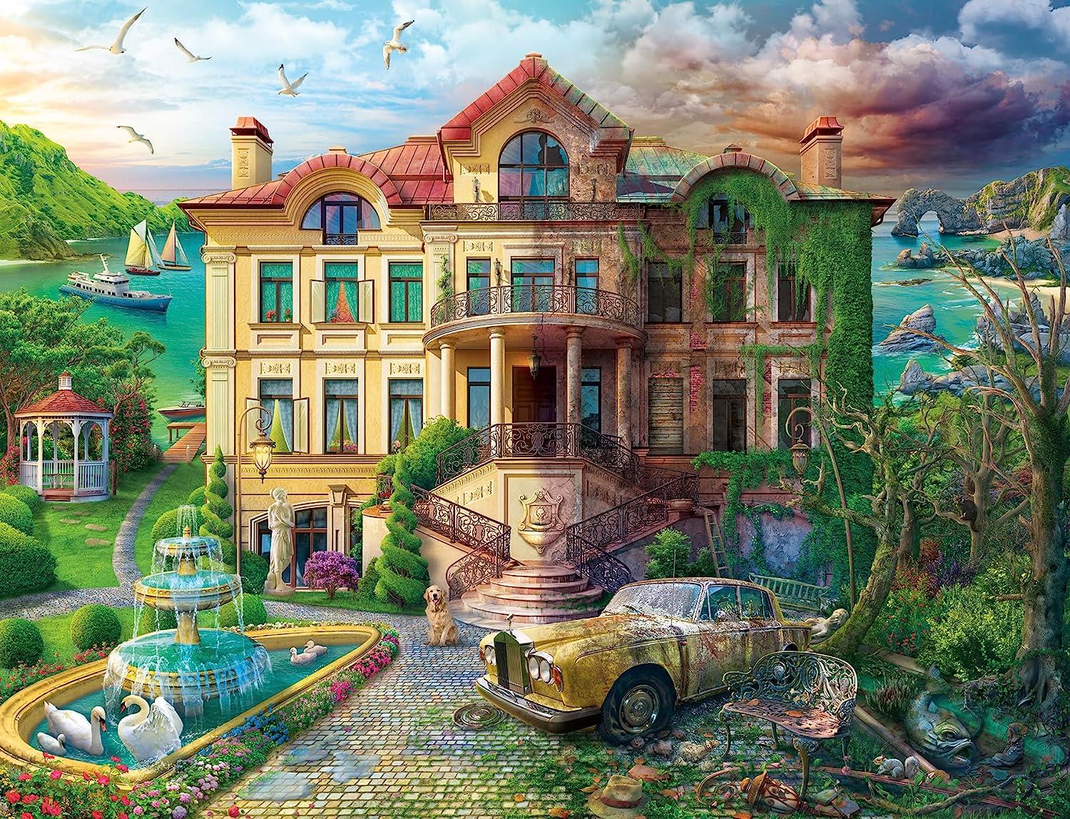 Ravensburger Now & Then, Cove Manor Echoes Jigsaw Puzzle (2000 Pieces)