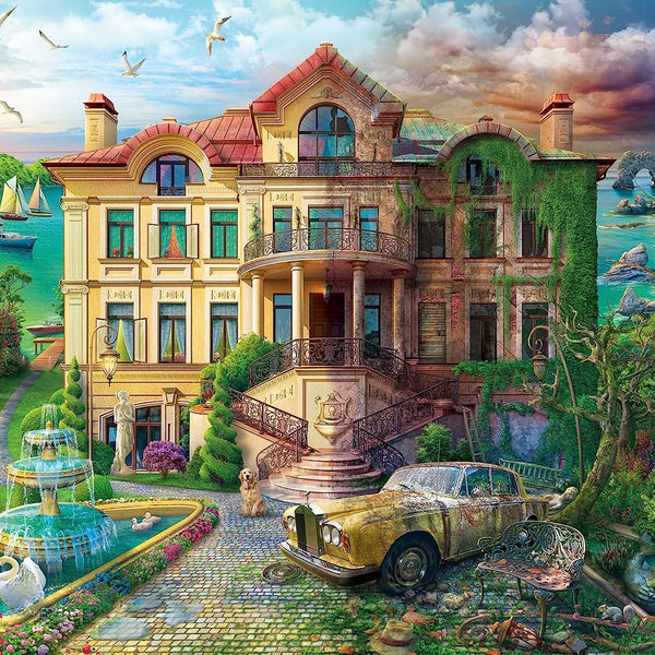 Ravensburger Now & Then, Cove Manor Echoes Jigsaw Puzzle (2000 Pieces)