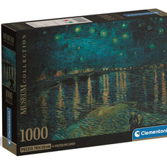 Clementoni Museum Starry Night Over the Rhone, Van Gogh Jigsaw Puzzle (1000 Pieces)