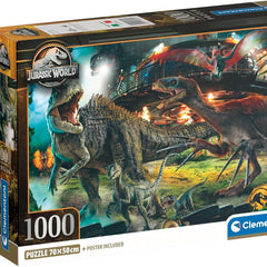 Clementoni Jurassic World 3 Jigsaw Puzzle (1000 Pieces)