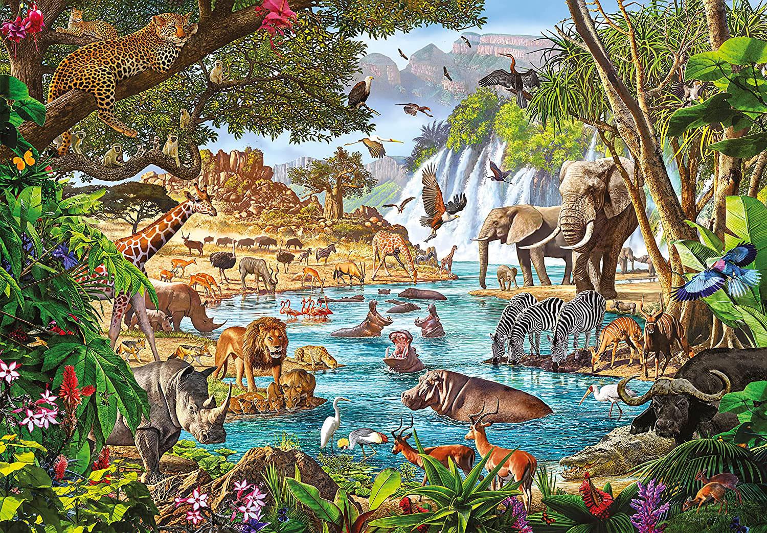 Clementoni  African Waterhole High Qualiy Jigsaw Puzzle (3000 Pieces)