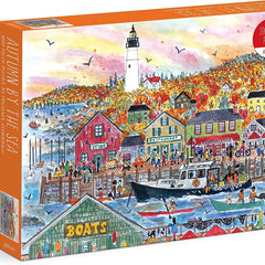 Galison Autumn By the Sea, Michael Storrings Jigsaw Puzzle (1000 Pieces)