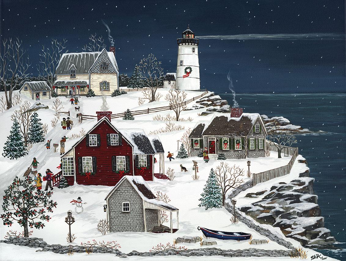 Christmas Party At The Lightkeepers Jigsaw Puzzle (1000 Pieces)