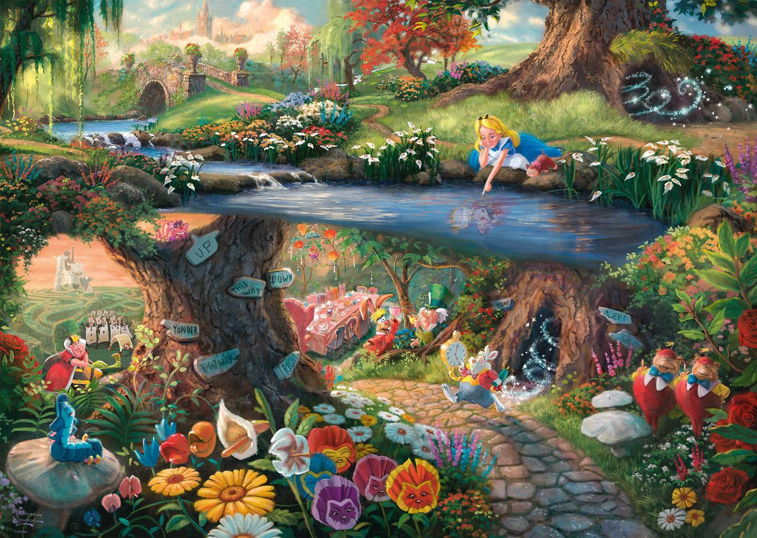 Schmidt Thomas Kinkade Disney Alice in Wonderland Jigsaw Puzzle (1000 Pieces)