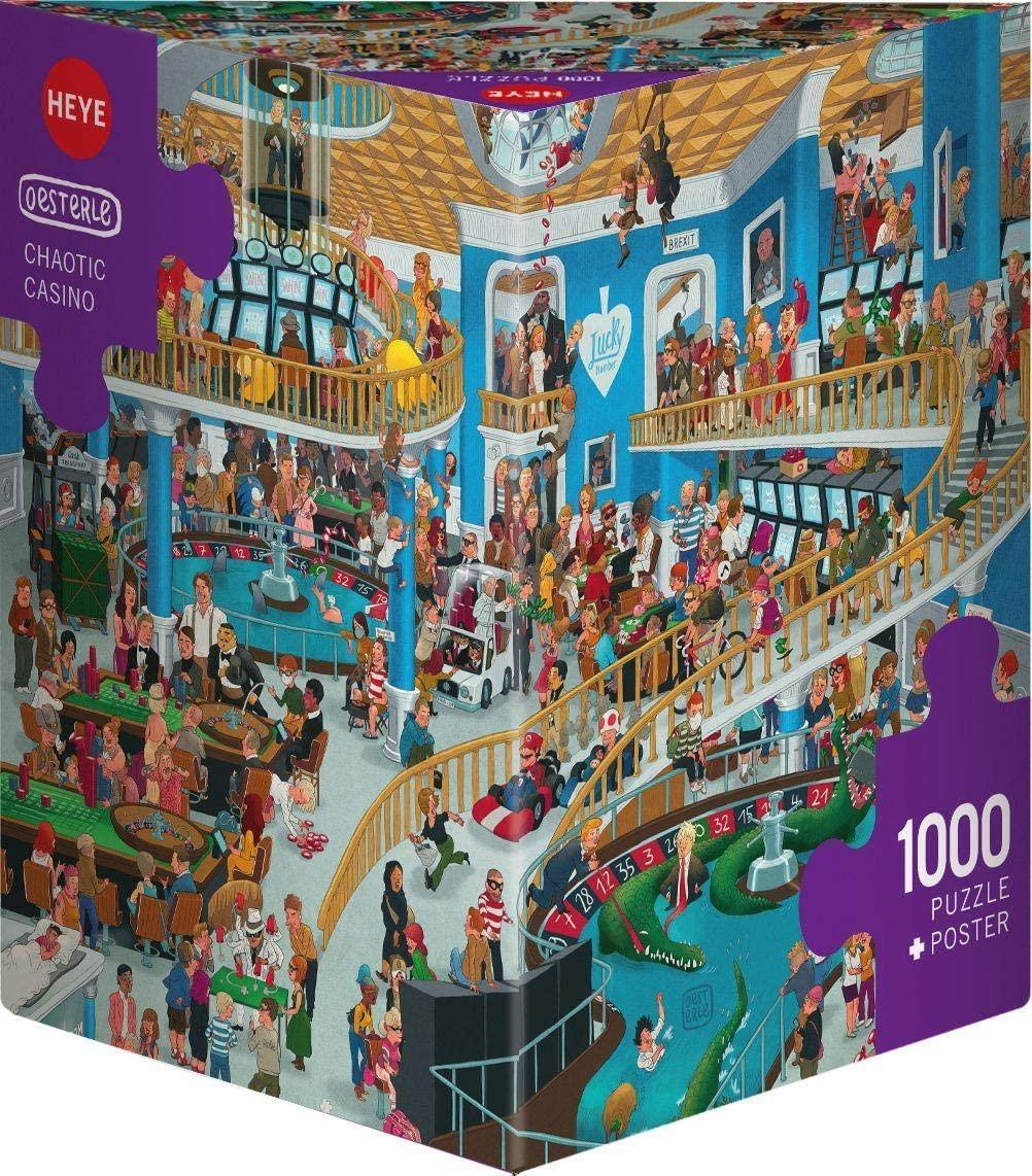 Heye Triangular Chaotic Casino, Uli Oesterle Jigsaw Puzzle (1000 Pieces)