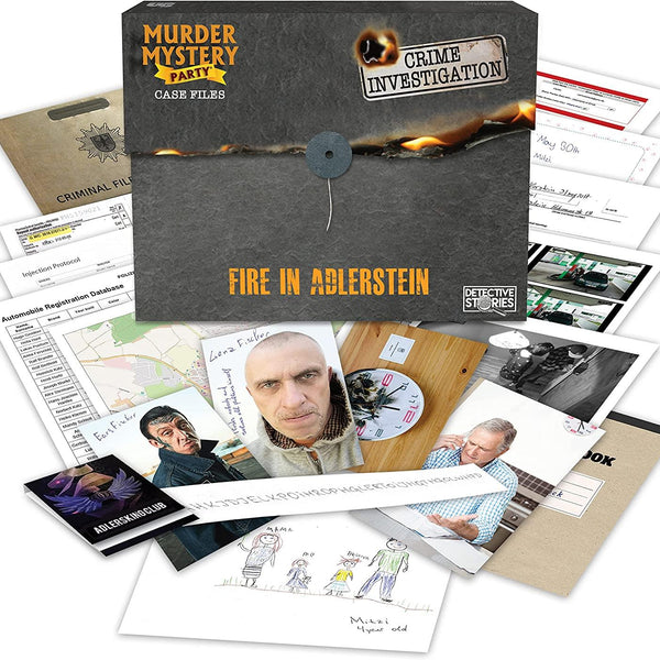 Fire in Adlerstein Murder Mystery Case File Party Game