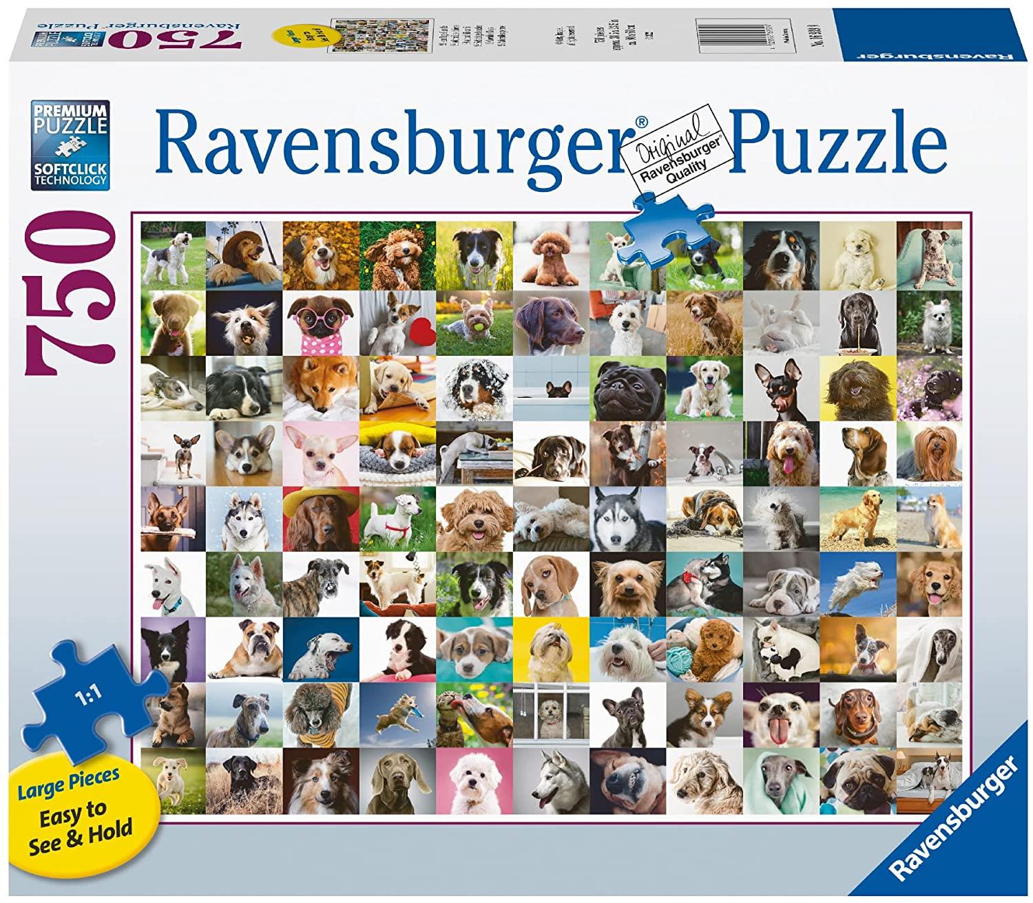 Ravensburger 99 Lovable Dogs Jigsaw Puzzle (750 XL Extra Large Pieces)