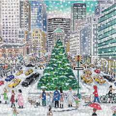 Galison Snowfall on Park Avenue, Michael Storrings Jigsaw Puzzle (1000 Pieces)