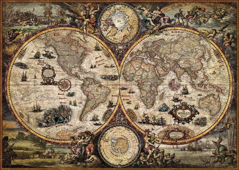 Heye Vintage World, Map Art Jigsaw Puzzle (2000 Pieces)