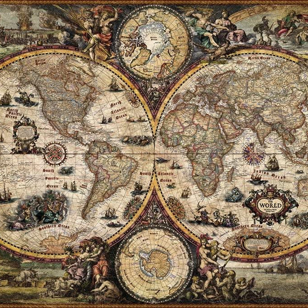 Heye Vintage World, Map Art Jigsaw Puzzle (2000 Pieces)