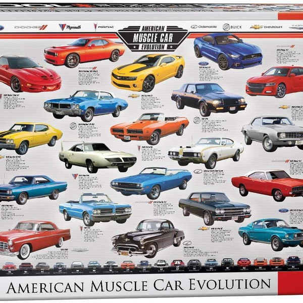 Eurographics American Muscle Car Evolution Jigsaw Puzzle (1000 Pieces)