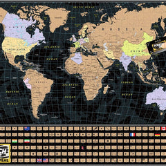 World Map Scratch Off  Jigsaw Puzzle (500 Pieces)