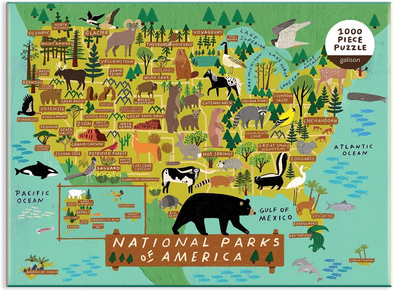 Galison National Parks of America Jigsaw Puzzle (1000 Pieces)