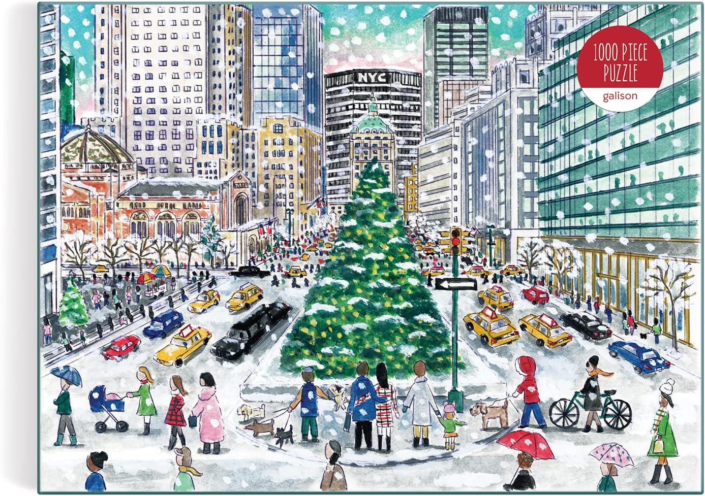 Galison Christmas in the City, Michael Storrings Jigsaw Puzzle (1000 Pieces)