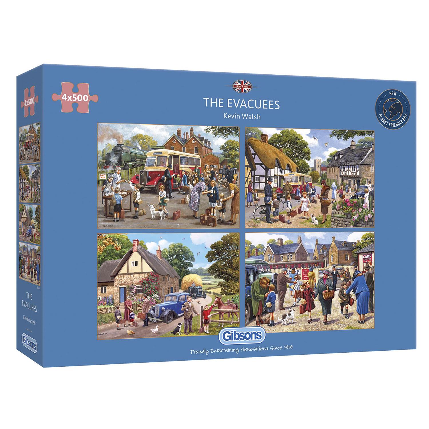 Gibsons The Evacuees Jigsaw Puzzle (4 x 500 Pieces)