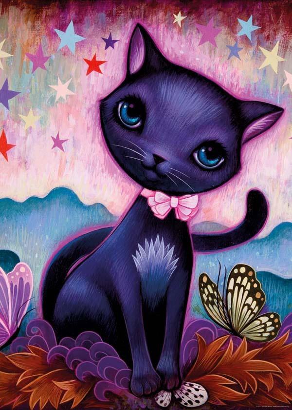 Heye Dreaming Black Kitty Jigsaw Puzzle (1000 Pieces)