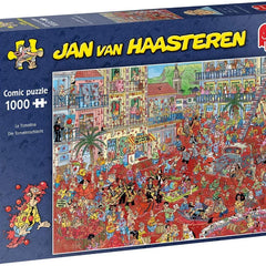 Jan Van Haasteren La Tomatina - The Tomato Battle Jigsaw Puzzle (1000 Pieces)