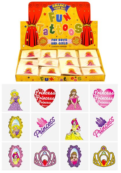 576 Mini Princess Tattoos