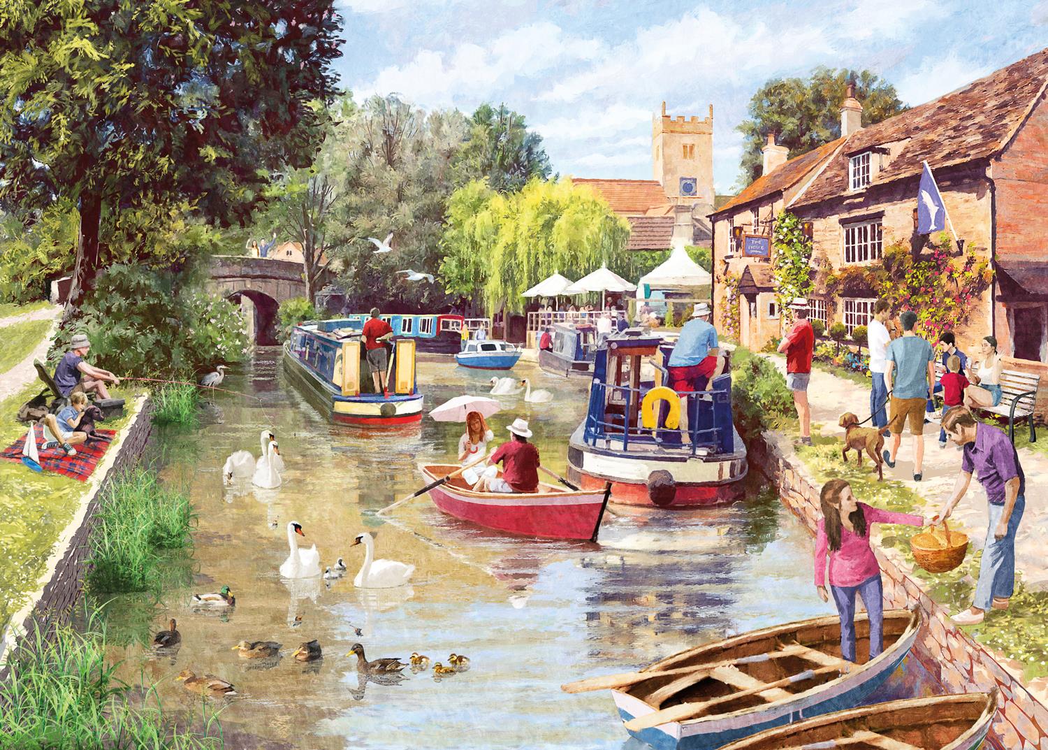 Otter House Canal Walk Jigsaw Puzzle (1000 Pieces)