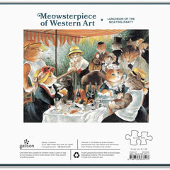 Galison Luncheon of the Boating Party Meowsterpiece of Western Art Jigsaw Puzzle (1000 Pieces)