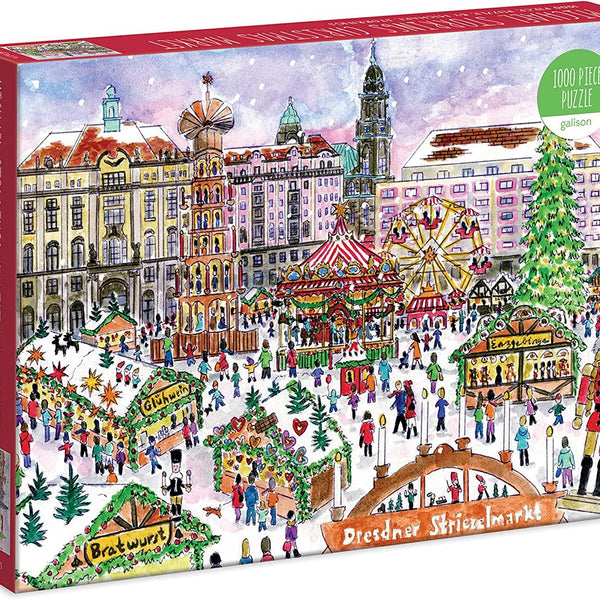 Galison Christmas Market, Michael Storrings Jigsaw Puzzle (1000 Pieces)
