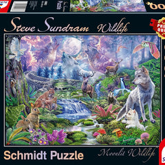 Schmidt Steve Sundram Moonlit Wildlife Jigsaw Puzzle (1000 Pieces)